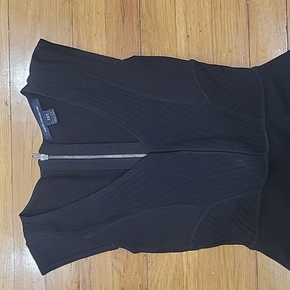 Black knit French Connection mini dress size 2